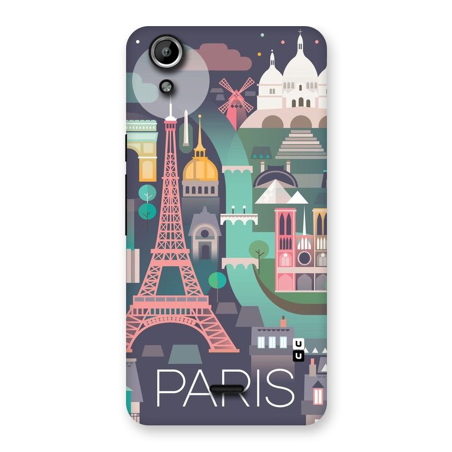 Pink Cute Tower Back Case for Micromax Canvas Selfie Lens Q345