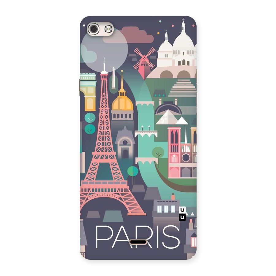 Pink Cute Tower Back Case for Micromax Canvas Silver 5