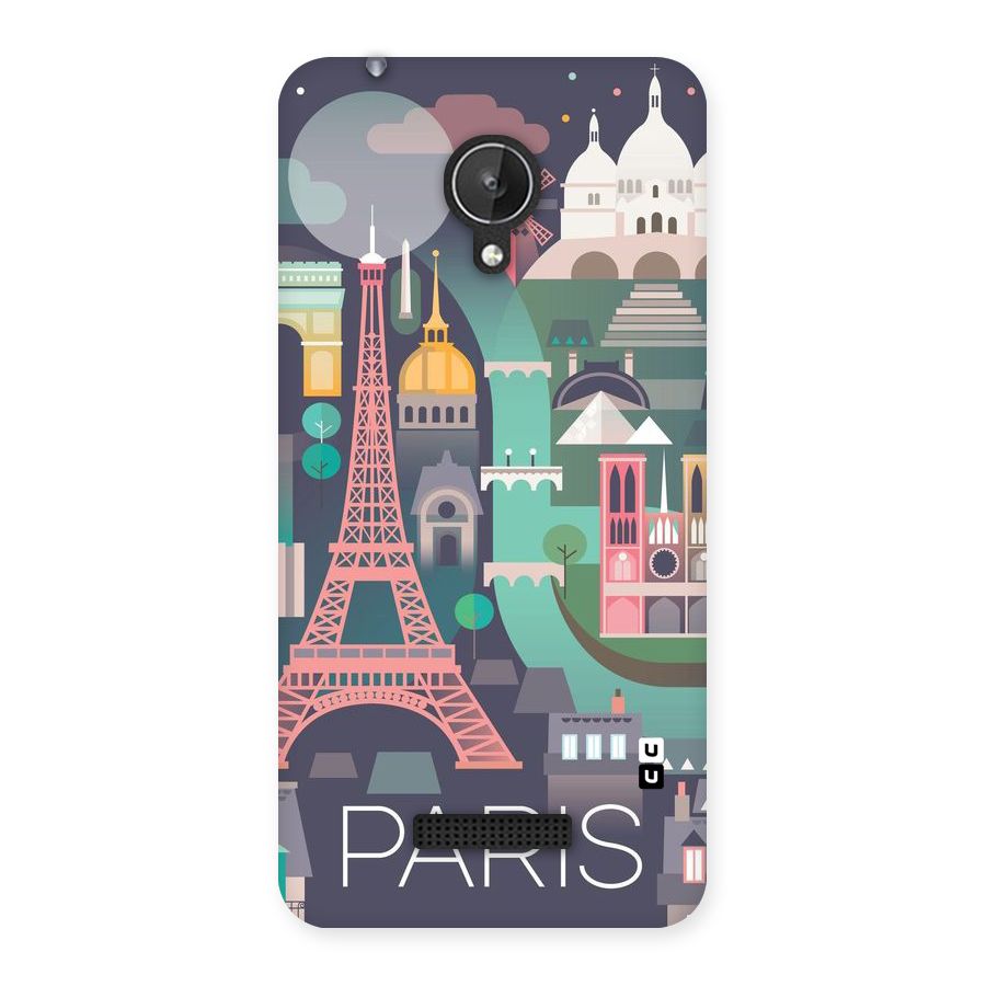 Pink Cute Tower Back Case for Micromax Canvas Spark Q380