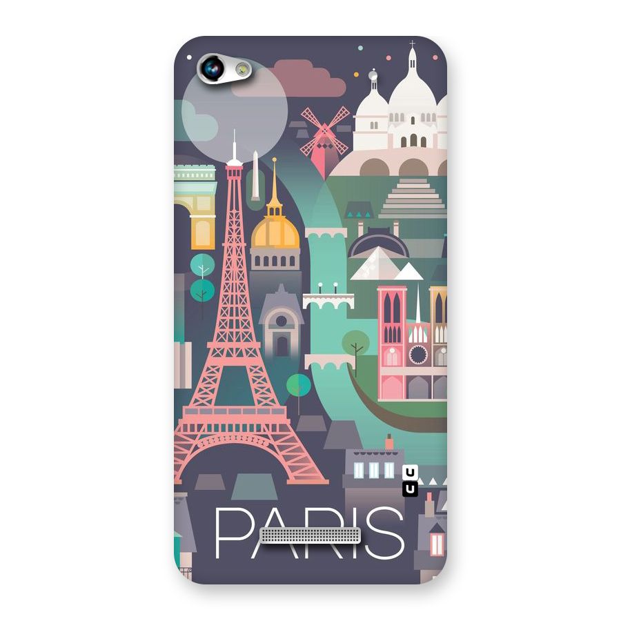 Pink Cute Tower Back Case for Micromax Hue 2