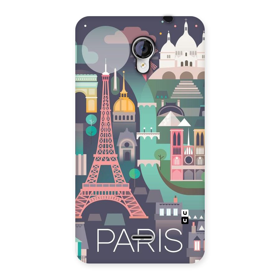 Pink Cute Tower Back Case for Micromax Unite 2 A106