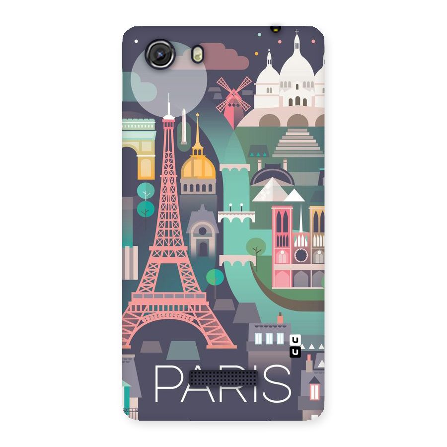 Pink Cute Tower Back Case for Micromax Unite 3