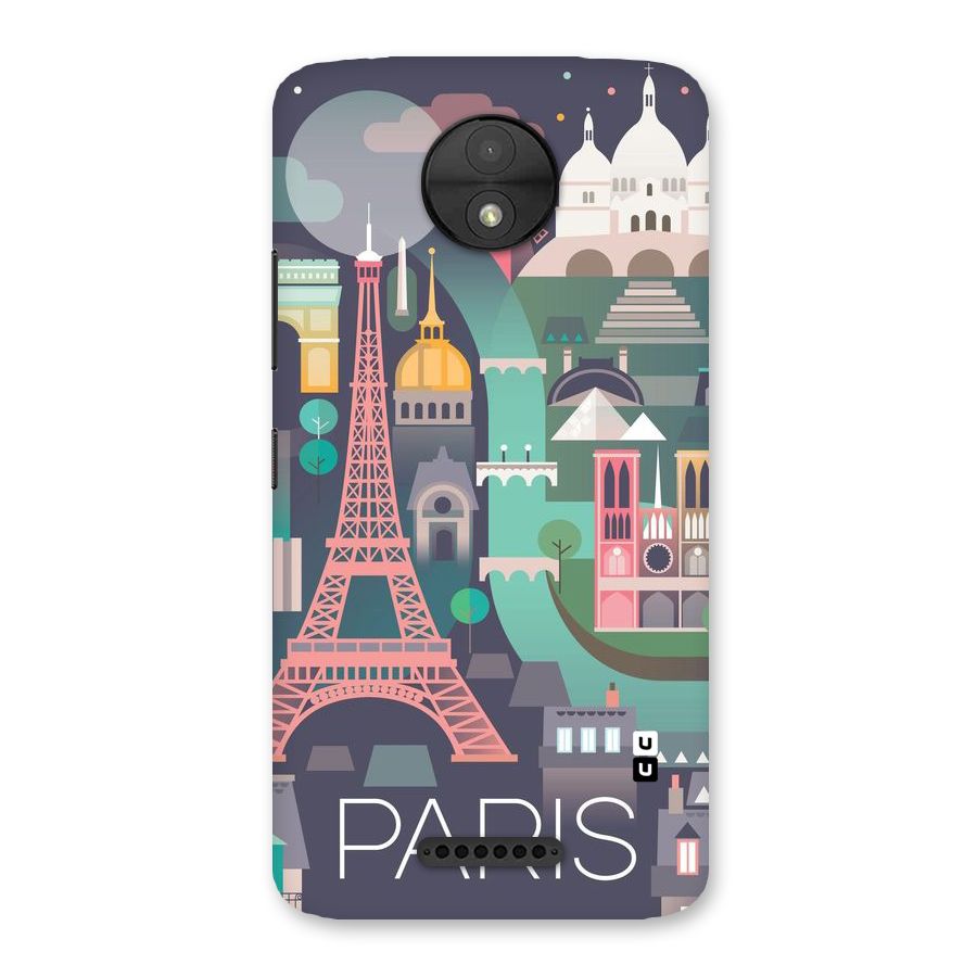 Pink Cute Tower Back Case for Moto C