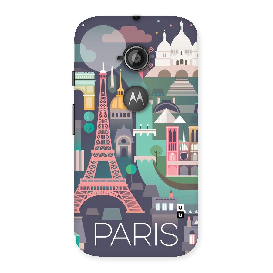 Pink Cute Tower Back Case for Moto E 2nd Gen