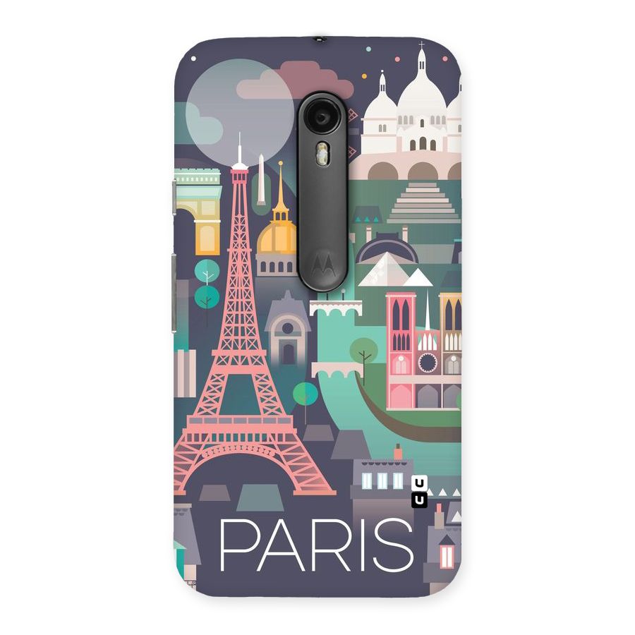 Pink Cute Tower Back Case for Moto G3