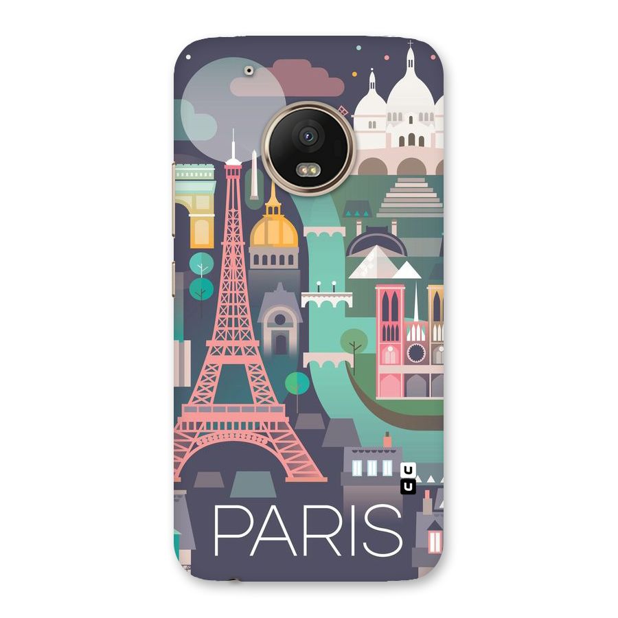 Pink Cute Tower Back Case for Moto G5 Plus