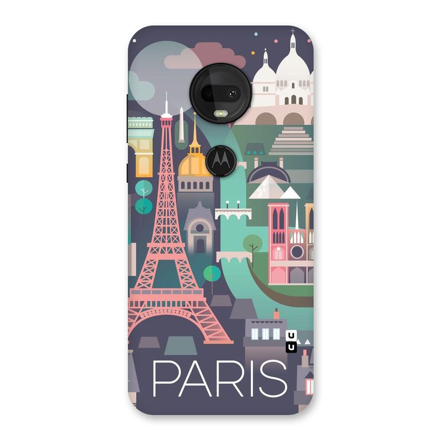 Pink Cute Tower Back Case for Moto G7
