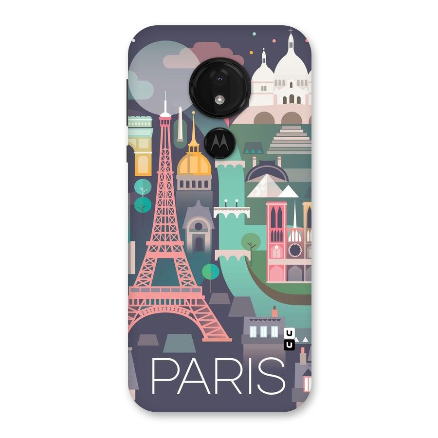 Pink Cute Tower Back Case for Moto G7 Power