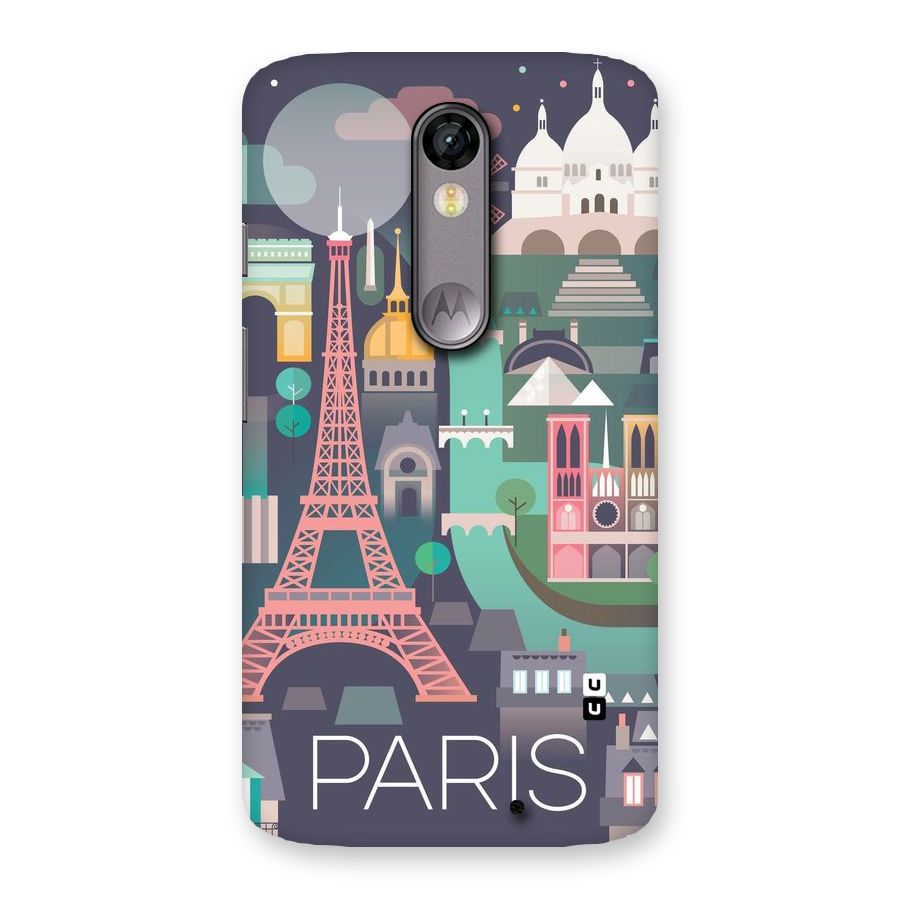 Pink Cute Tower Back Case for Moto X Force
