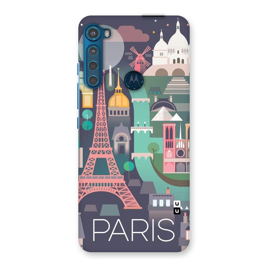 Pink Cute Tower Back Case for Motorola One Fusion Plus