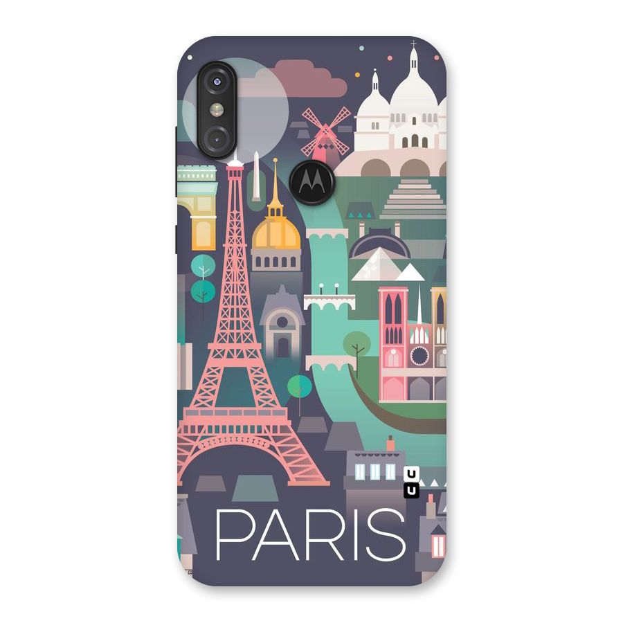 Pink Cute Tower Back Case for Motorola One Power
