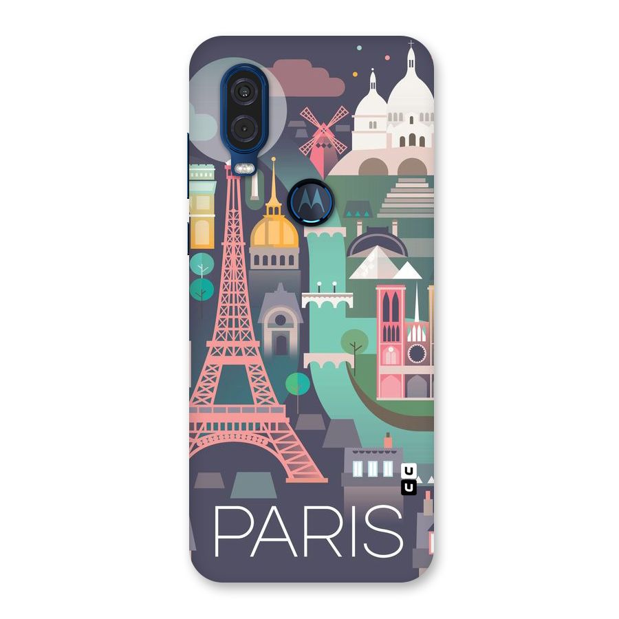 Pink Cute Tower Back Case for Motorola One Vision