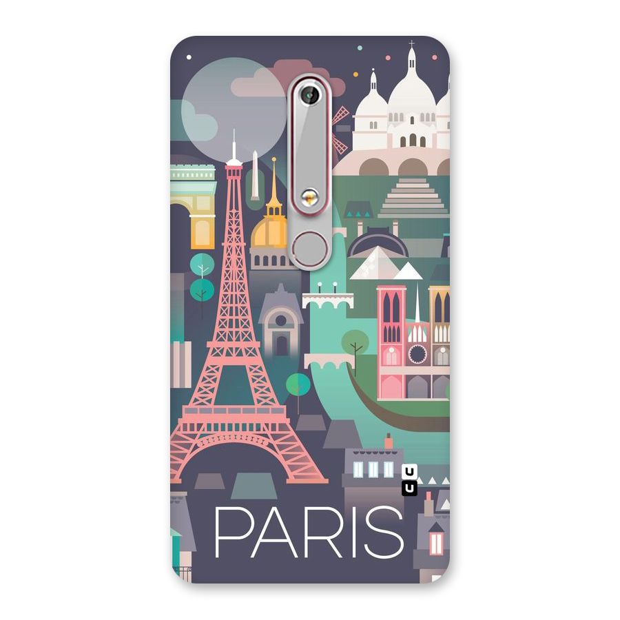 Pink Cute Tower Back Case for Nokia 6.1