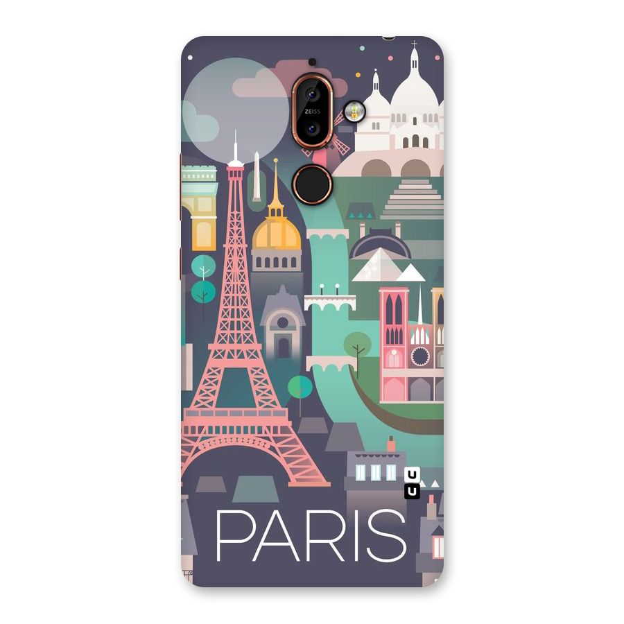 Pink Cute Tower Back Case for Nokia 7 Plus