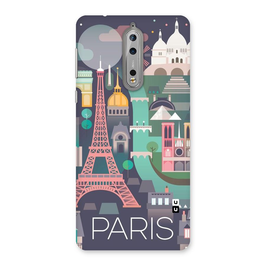 Pink Cute Tower Back Case for Nokia 8