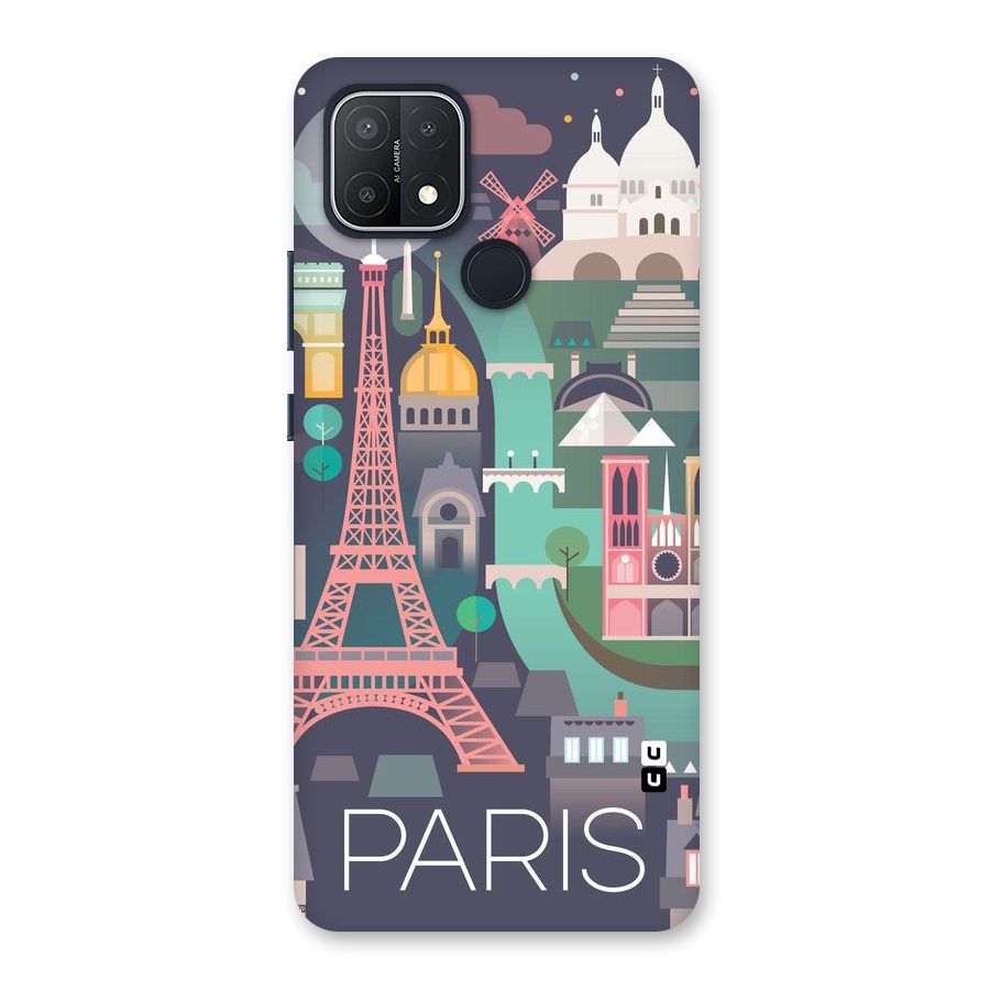 Pink Cute Tower Back Case for Oppo A15