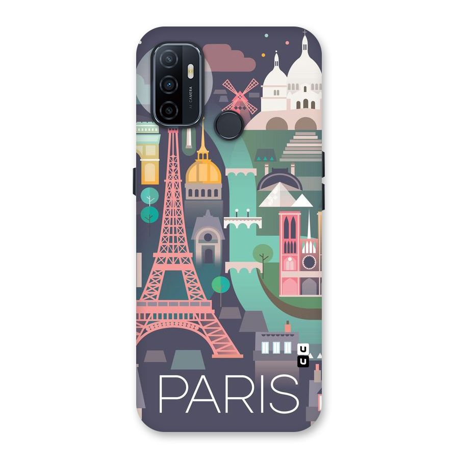 Pink Cute Tower Back Case for Oppo A32