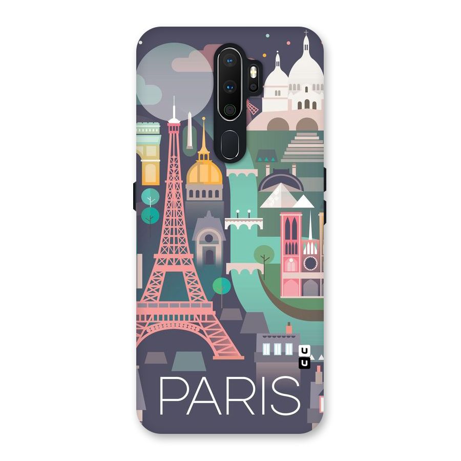 Pink Cute Tower Back Case for Oppo A5 (2020)