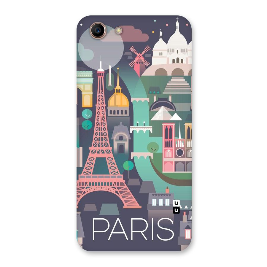 Pink Cute Tower Back Case for Oppo A83 (2018)