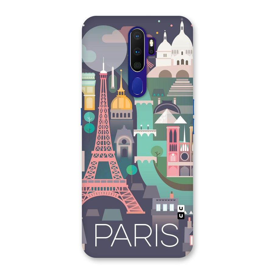Pink Cute Tower Back Case for Oppo A9 (2020)