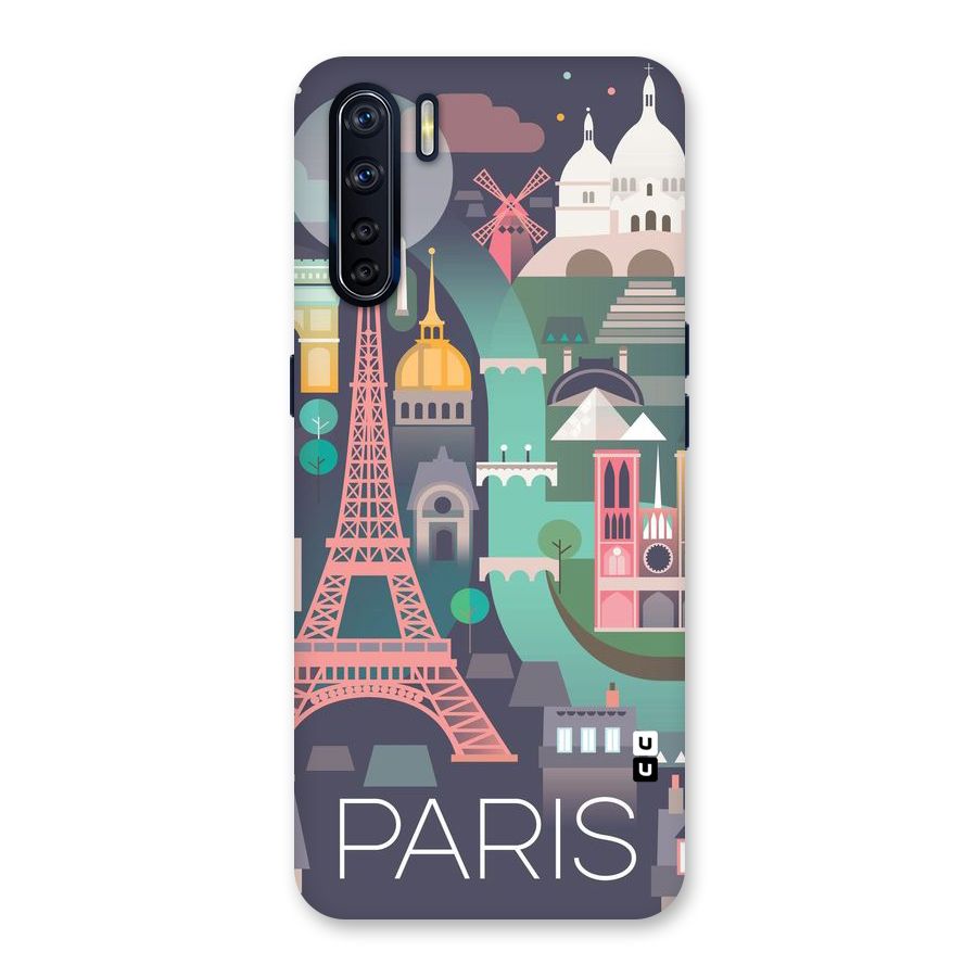 Pink Cute Tower Back Case for Oppo F15