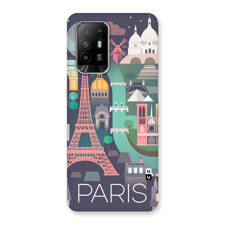 Pink Cute Tower Back Case for Oppo F19 Pro Plus 5G