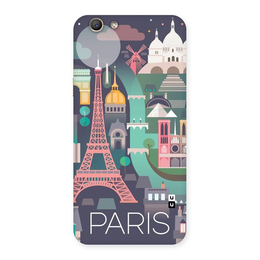 Pink Cute Tower Back Case for Oppo F1s