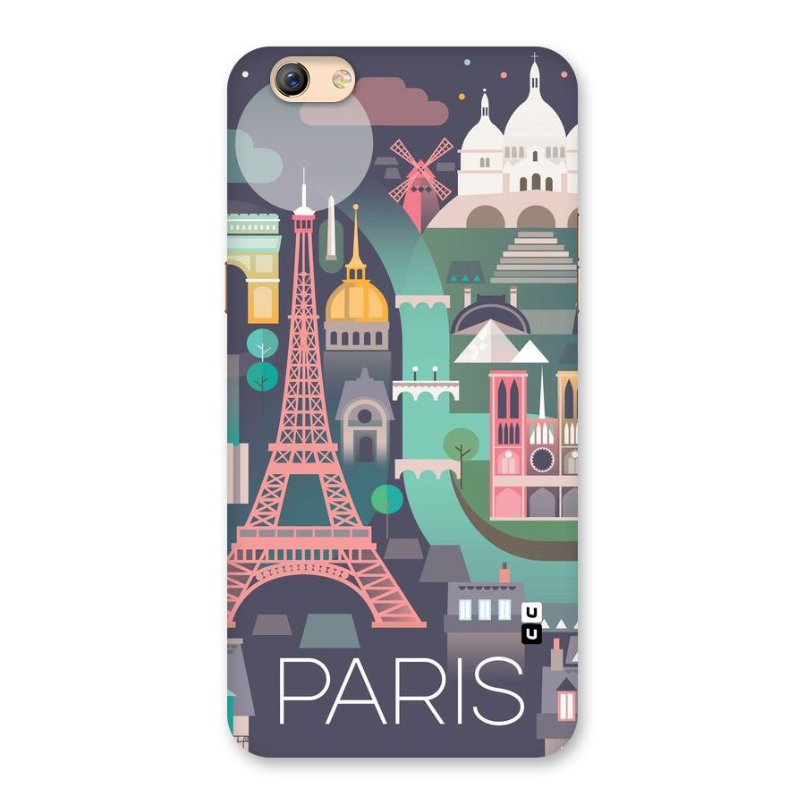 Pink Cute Tower Back Case for Oppo F3 Plus