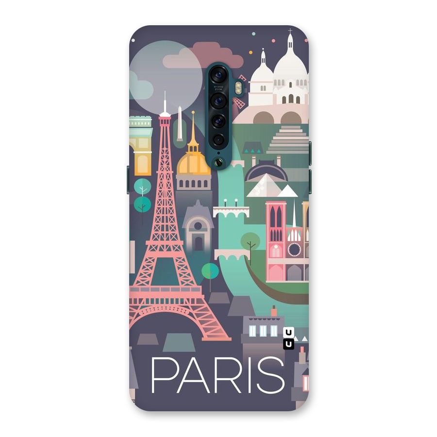 Pink Cute Tower Back Case for Oppo Reno2