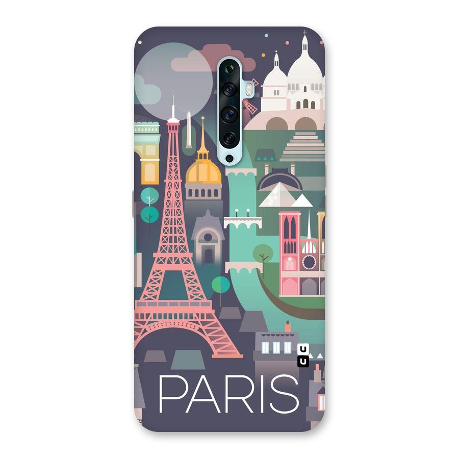 Pink Cute Tower Back Case for Oppo Reno2 Z