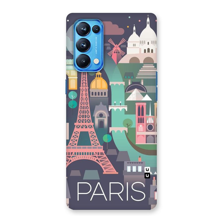 Pink Cute Tower Back Case for Oppo Reno5 Pro 5G