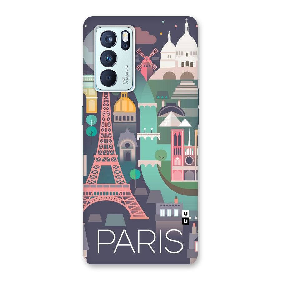 Pink Cute Tower Back Case for Oppo Reno6 Pro 5G