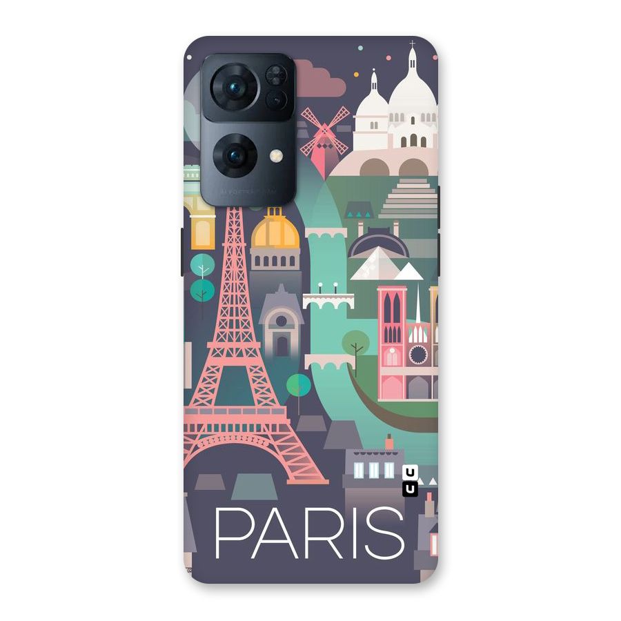 Pink Cute Tower Back Case for Oppo Reno7 Pro 5G