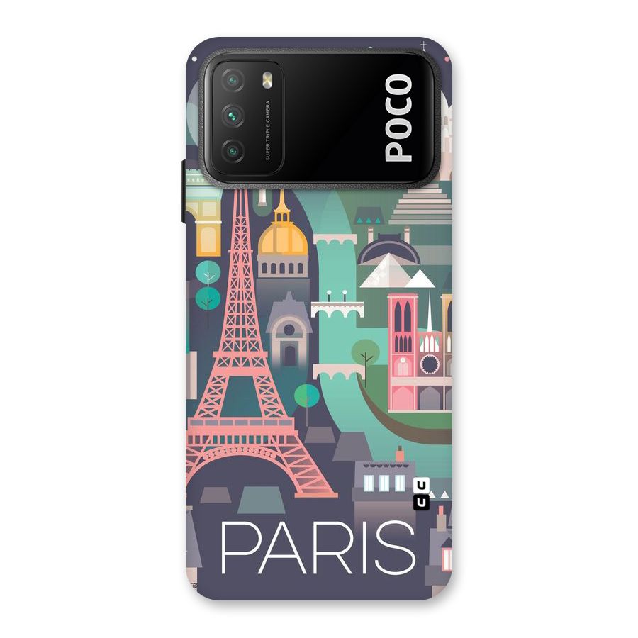 Pink Cute Tower Back Case for Poco M3