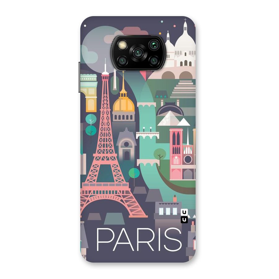 Pink Cute Tower Back Case for Poco X3