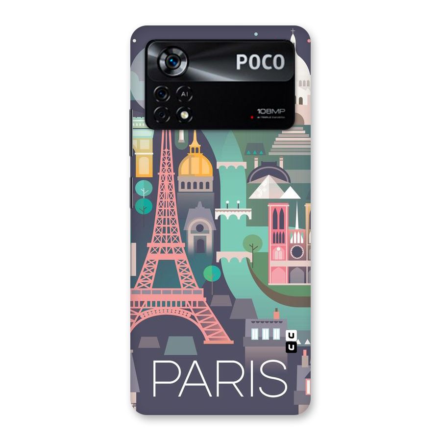 Pink Cute Tower Back Case for Poco X4 Pro 5G