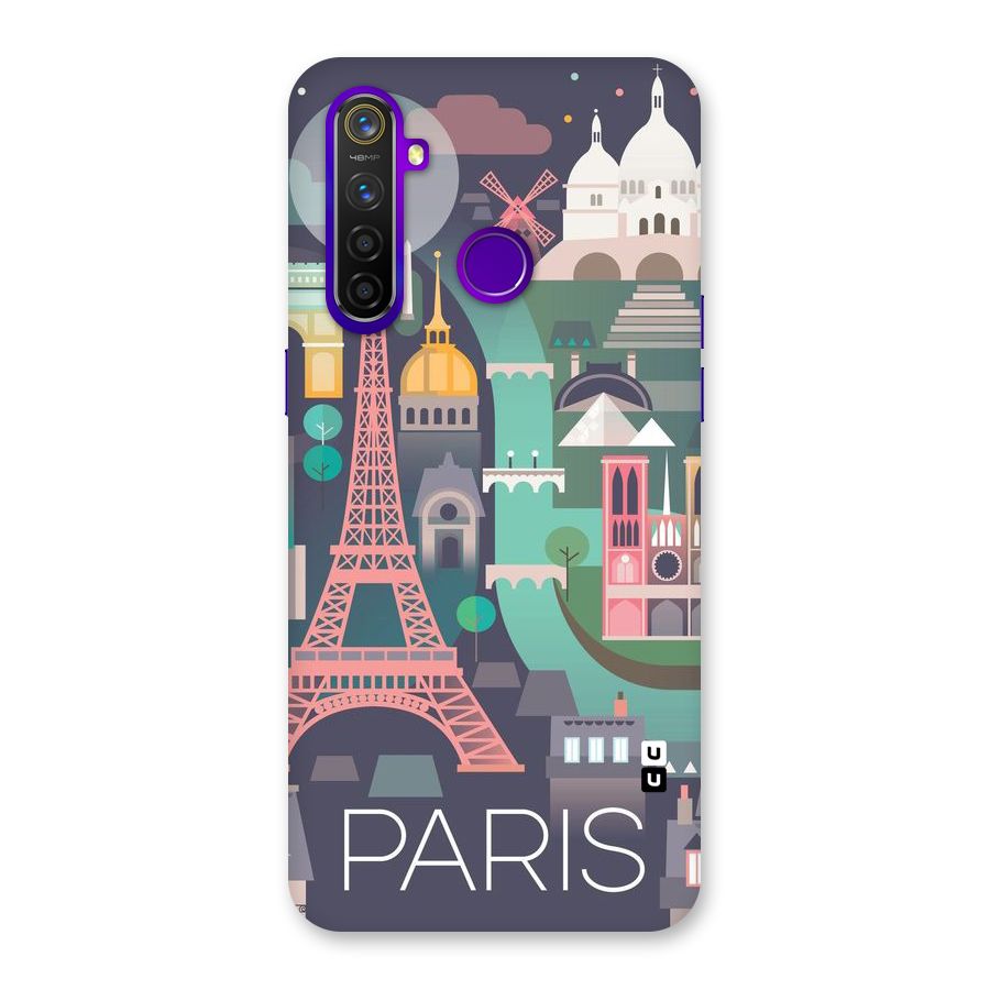 Pink Cute Tower Back Case for Realme 5 Pro