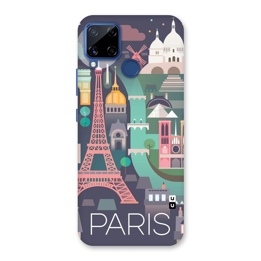 Pink Cute Tower Back Case for Realme Narzo 30A