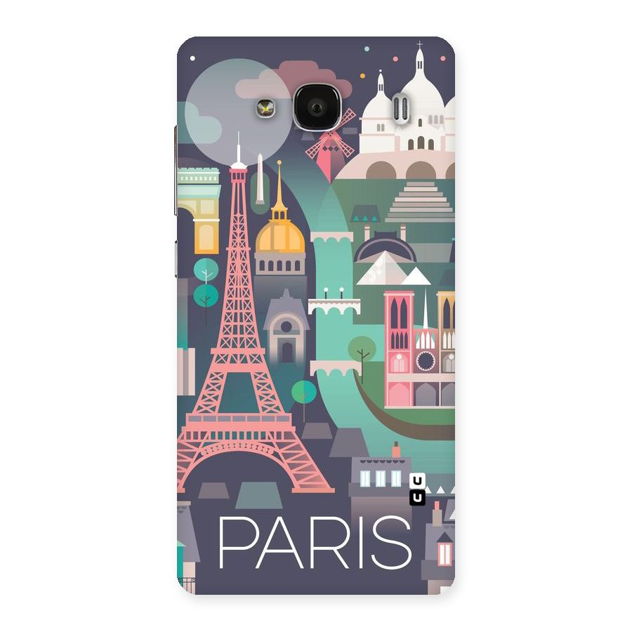 Pink Cute Tower Back Case for Redmi 2