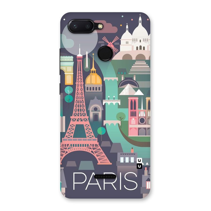 Pink Cute Tower Back Case for Redmi 6