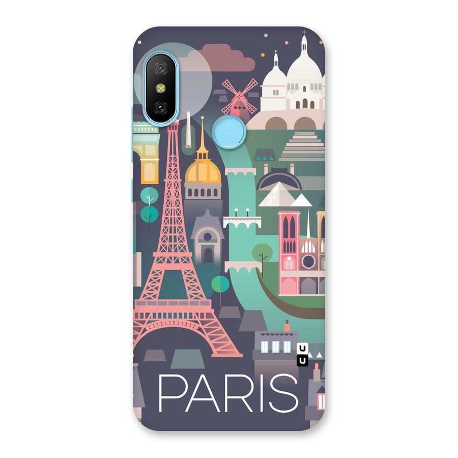 Pink Cute Tower Back Case for Redmi 6 Pro
