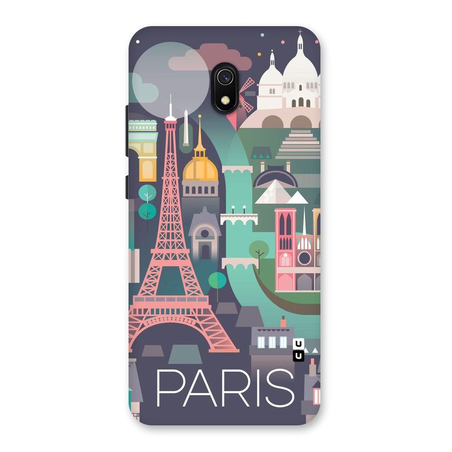 Pink Cute Tower Back Case for Redmi 8A