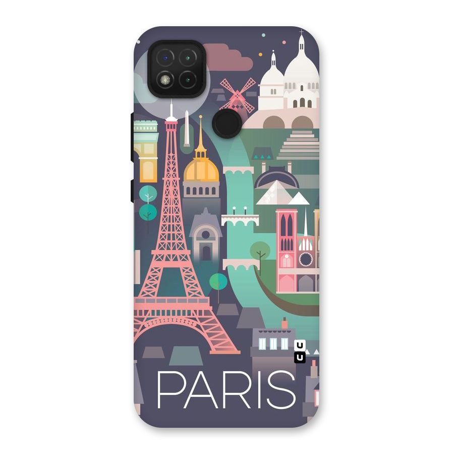 Pink Cute Tower Back Case for Redmi 9