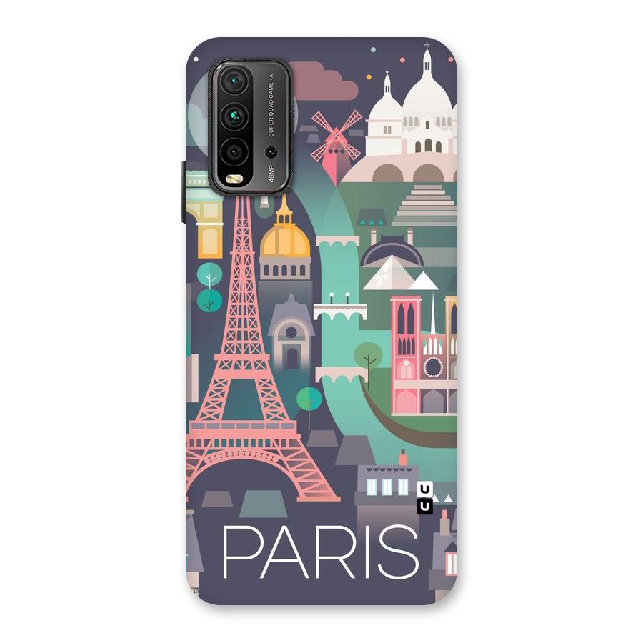 Pink Cute Tower Back Case for Redmi 9 Power
