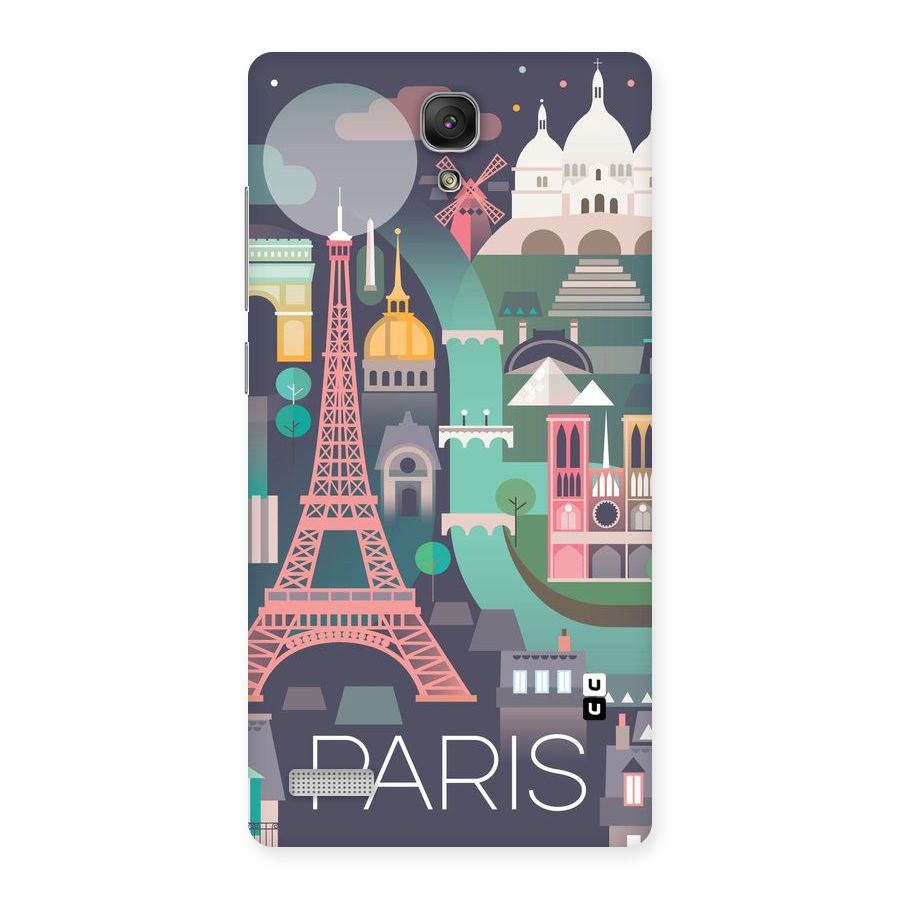 Pink Cute Tower Back Case for Redmi Note