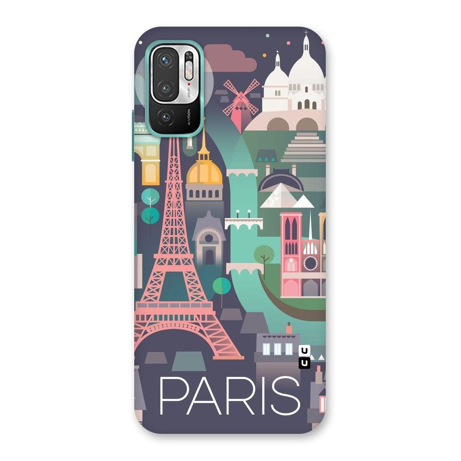 Pink Cute Tower Back Case for Redmi Note 10T 5G