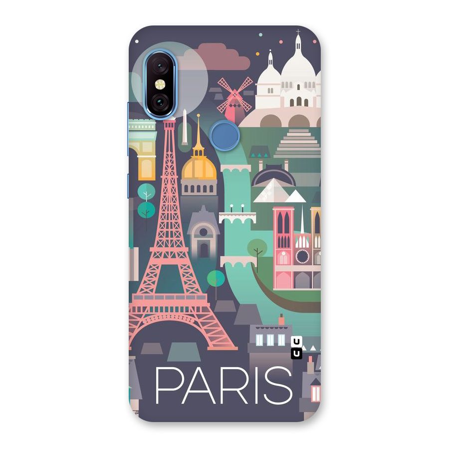 Pink Cute Tower Back Case for Redmi Note 6 Pro