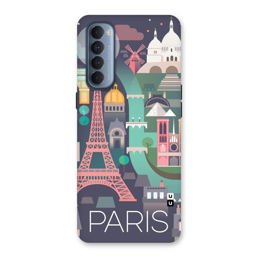 Pink Cute Tower Back Case for Reno4 Pro