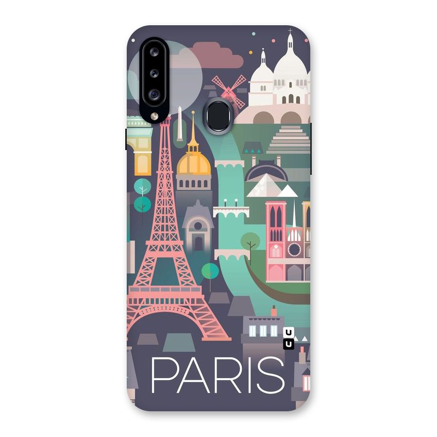 Pink Cute Tower Back Case for Samsung Galaxy A20s