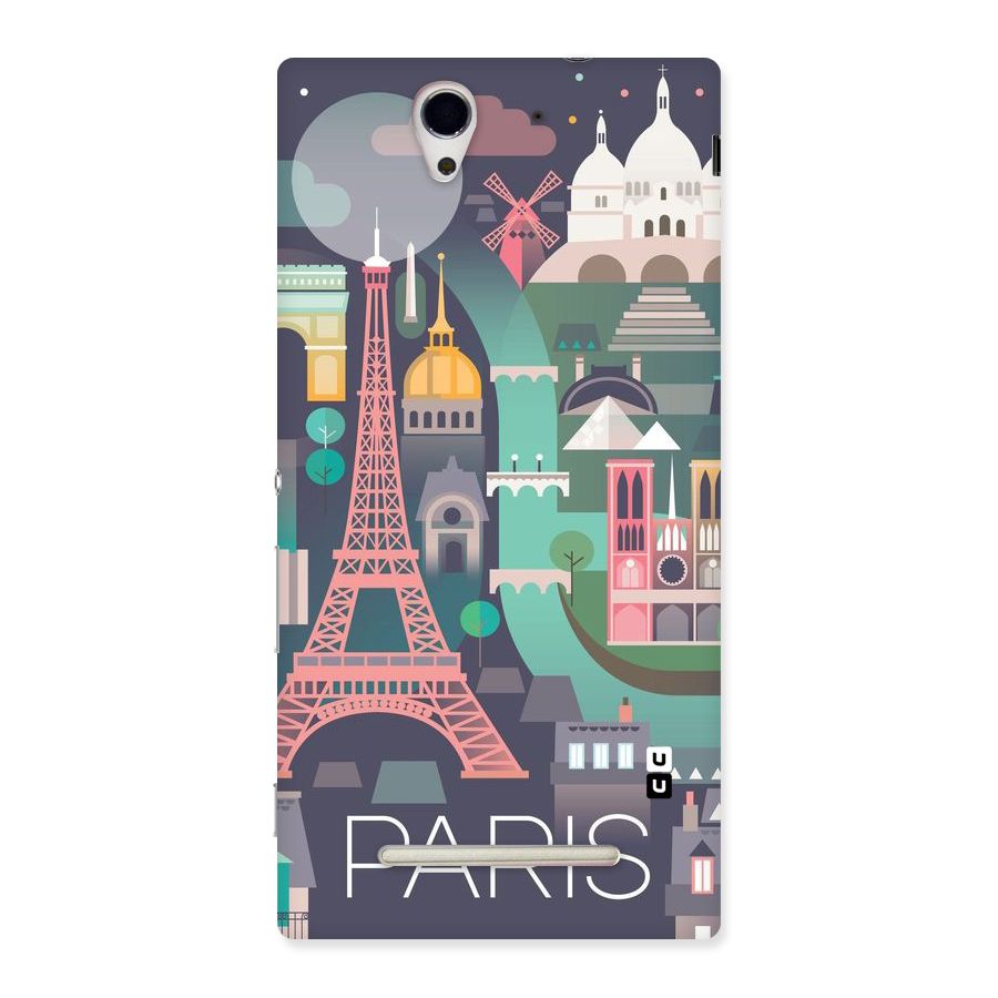 Pink Cute Tower Back Case for Sony Xperia C3
